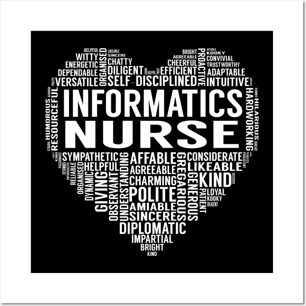 Informatics Nurse Heart Wall Art by LotusTee